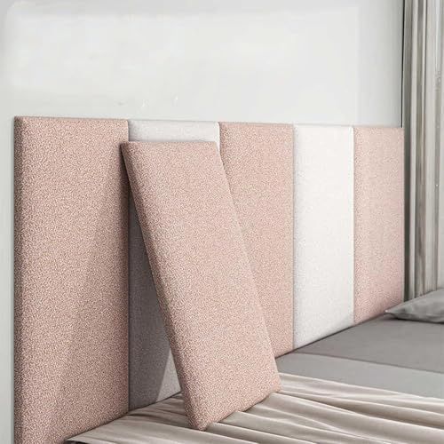 APMOE 3D Anti-Collision Wall Padding for Kids with Autism - Peel and Stick Headboard Upholstered Wall Panels Self-Adhesive Padded Wall Panels for Bedroom/Living Room/Playroom, Acoustic(Beige,2 Pcs)