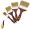 Telidif Paint Brush Set, 4Pcs with Solid Wood Handles, Includes 1, 2, 3, 4 Brushes, Ideal for Painting Walls, Ceilings, Fences, Furniture, and Large Surfaces, Perfect for Oil Painting and Staining