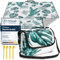 HAUSPROFI Couverture Pique Nique 200x200cm, Tapis Pique Nique, Imperméable et Isolant Thermique, Tapis de Plage, Adapté pour Jardin, Randonnée, Camping, Pique Nique, Pliable avec Clous de Terre