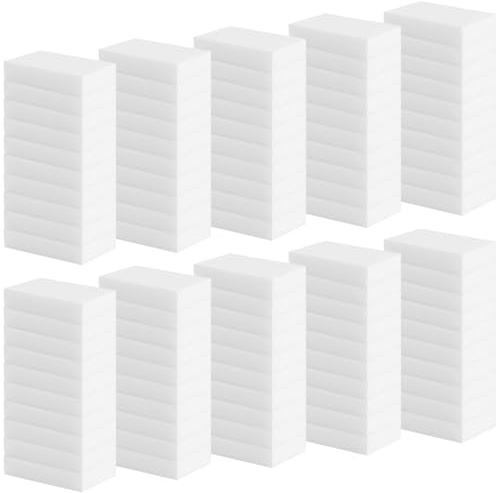 ZOENHOU 100 Piezas Borrador Mágico, Esponja de Melamina para Limpieza, 10x6x2 cm, Multiusos Cocina Baño Coche Zapatos, Sin Químicos Solo Agua