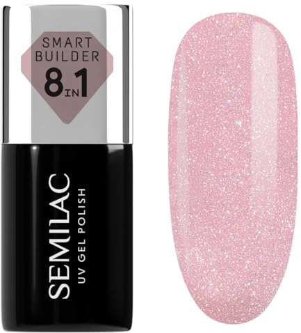 805 Semilac Smart Builder Paillettes Dirty Nude Rose 7 ml