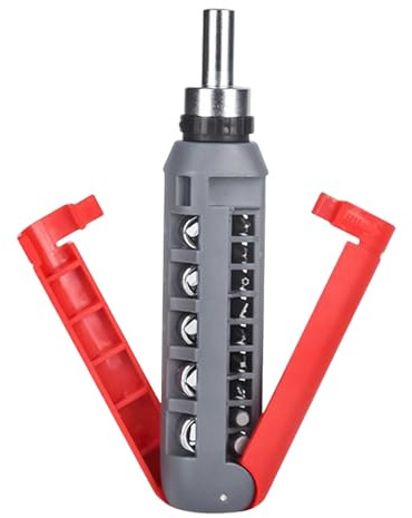 14 en 1 Tournevis à Cliquet Multifonctionnel Set Réglable Angle Poignée Ergonomique pour Réparation Maison et Professionnel Outil Mécanisme à Cliquet