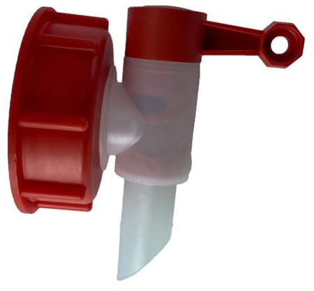 Vilgftyiet Valvola di scarico Ton e rubinetto di uscita, diametro 20 mm, per serbatoi da 5-30 litri, rosso