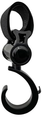 Gancho para cochecito de bebé, organizador para carrito de compras, organizador para bolsa de pañales, clip rotativo, para niños y niñas, percha esencial de viaje, clip de almacenamiento para