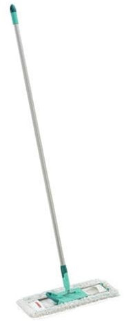 LEIFHEIT Profi Cotton Plus Wischmopp aus Baumwolle/Faser, Grau, Türkis, Weiß, Mopp-Zubehör (Laminat, Fliesen, Baumwolle/Fiber, Grau, Türkis, Weiß, 420 mm)