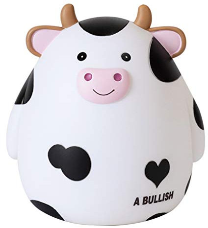 NUOBESTY Piggy Bank, 1pc Cow Coin Bank Cartoon Saving Pot Money Box Savings Jar for Tabletop, Home Decoration (Random Color)