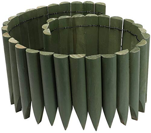 JonesHouseDeco Valla de Madera para Exteriores, Engrosar Corta valla de Madera borde 120 cm x 20 cm Acabado de Abeto Quemada,Valla Fronteriza Jardín de Abeto Verde jardín, césped, paisaje