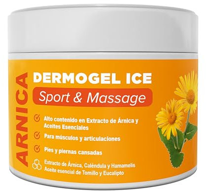 QKnatur - Gel ARNIKA CREME - 500 ml - Hilft bei Muskel- und Gelenkbeschwerden - Hoher Gehalt an Arnika Montana öl, Ringelblume, Hamamelisextrakt - Sportmassage