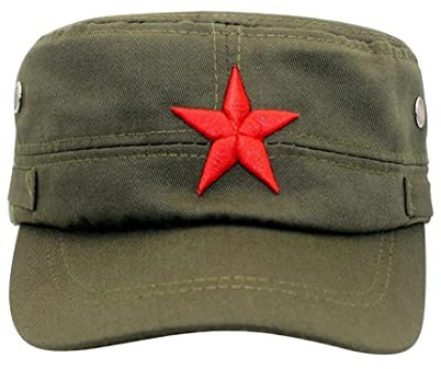 Basebollkeps röd stjärna armékeps vintage män platt topp cool hatt, Armégrön, one size