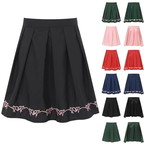 Schürze Damen, Dirndl Damen Dirndlschürzen Midi Dirndl Schürze Schwarz Stickerei Dirndlschürze Oktoberfest Trachtenmode Dirndlschürzen Bayerische Bierfest Karneval Regular Dirndlschürze