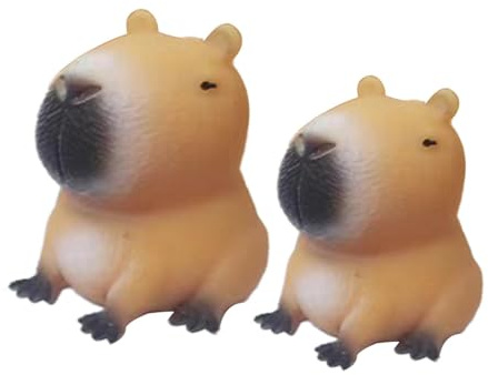 Capybara Squeeze Toy, 2 Pieces Capybara Anti Stress Toys, Quick Rebound Capybara Squishy Fidget Toys, Cute Capybara Stressball, Capybara Squishy Toys, For Kids & Adults