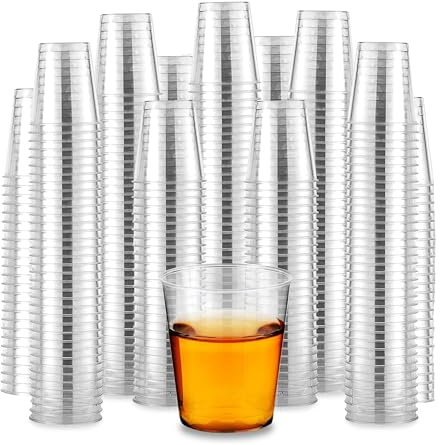 Stock Your Home 1.5 oz Shot Glasses (2000 Pack) - Clear Plastic Disposable Shot Cups for Jello Shots - Sample Cups for Food and Wine Tasting - Mini Party Cups for Condiments, Dipping Sauce, Holidays