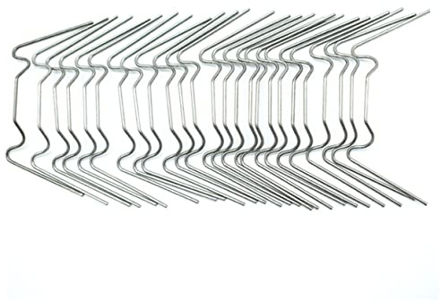 HEMOTON 50piezas Clavos De Acero Inoxidable Forma De w Estacas De Jardín para Césped y Jardinería Clavos y Exteriores Plateados