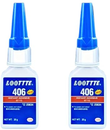 406 Super Glue 20g – Industrial Instant Adhesive for Plastic, Wood, Rubber, Shoes, Ceramics & Metal, Strong & Quick Dry – Pack of 2