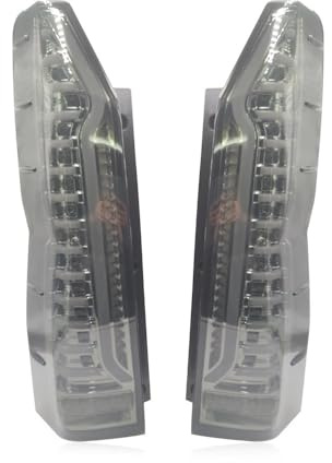 YMYYQW Antinebbia posteriore Gruppo fanale posteriore a LED da 2 pezzi per Hiace 2019 2020 2021 2022 2023, luci di segnalazione, luci di stop, luci di retromarcia, fendinebbia