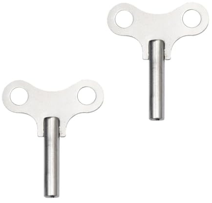 Ciieeo Chiavi di Carica in Acciaio per Orologi 2 Pezzi, Strumenti Riparazione Orologi Antichi Portatili Doppio Foro per Maggiore Torsione, Accessori Casa per Manutenzione Orologiaia