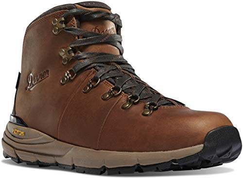 Danner Mountain 600 Leaf Gore-Tex Hiking Boots for Men - Ortholite Tripe Density Footbed - Waterproof Quick Dry Barrier - Vibram SPE Midsole - Full Grain Leather Upper - Rich Brown - 10 Wide