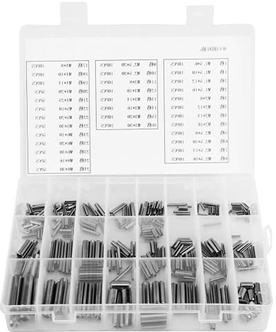 Set di molle assortite, set di assortimento di perni a rullo Kit di assortimento di hardware in metallo Set di perni di tensione a molla in acciaio inossidabile per l'industria meccanica