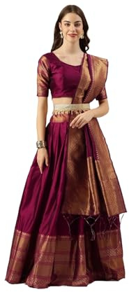 Nitimatta Lehenga Choli da donna readymade indiano festa di nozze abiti da donna, Rosa scuro e oro, Medium