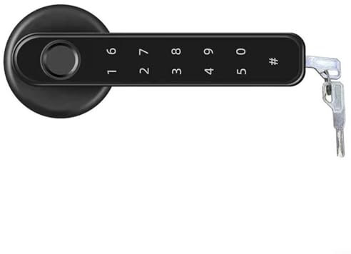 Serrure intelligente, serrure de porte d'entrée sans clé à empreintes digitales, poignée électronique, bouton de porte numérique tactile pour porte d'entrée, maison, bureau, appartement