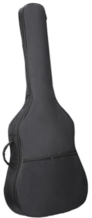 rockible Borsa per chitarra da 41 pollici Custodia impermeabile per chitarra Oxford Custodia protettiva per chitarre acustiche Chitarra classica, nero