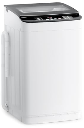 Auertech 28 lbs Portable Washing Machine, Fully Automatic Portable Washer with LED Display, 10 Wash Cycles, 5 Water Levels, 24H Delays, Top Load Washing Machine for Apartment, RV, Dorm, Home