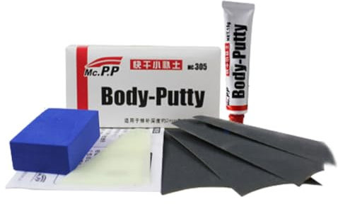 AMSLSIU Kit de remplissage de rayures de mastic de carrosserie de voiture puissant et efficace pour une réparation facile des bosses, Kits de peinture de réparation de bosses de peinture automobile en