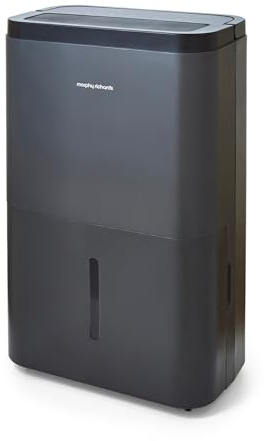 Morphy Richards PureFresh 25L/Day Dehumidifier, 50m2 Coverage, Laundry Mode, HEPA Carbon Filter, Extra Long 2m Cord, Low Noise, Premium Air Flow, Touch Control, Smart Function, Defrost, UV/Ion, 295w