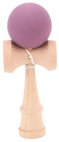 Wakects Jouet Kendama, Jouet Kendama Mokuru Portable en Bois, Coordination œil-Main et Réflexes, Jeu de Balle avec Ficelle pour Les âges, Jeu en Intérieur et en Extérieur (Purple)