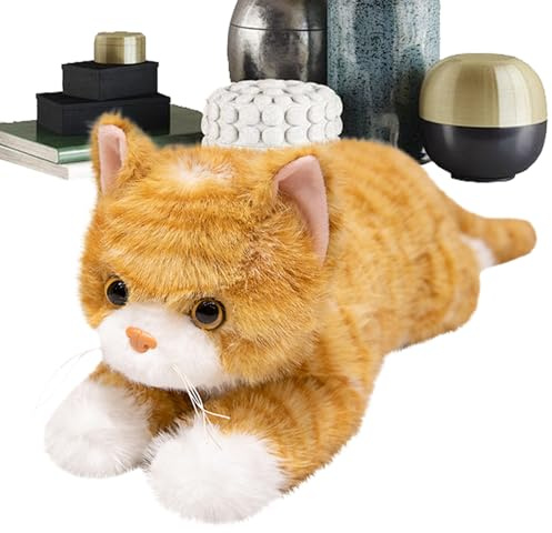 Générique Peluche Lestée - 45 cm Coussin Réconfortant | Jouet Chat Adorable | Oreiller Câlin Apaisant pour Adultes | Peluche Lavable Poids Équilibré | Cadeau Maison Bureau Voyage Anniversaire