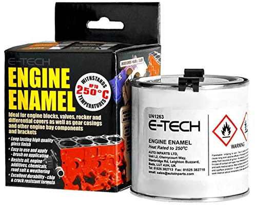 E-TECH EE01-BK- BLACK - Car/Bike Engine Enamel Paint - 250ml