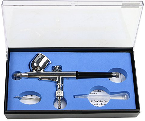BUYTER HD-130 Kit de aerógrafo de Maquillaje multifunción, precisión de Doble acción, Pistola pulverizadora con Aguja de 0,3 mm y Vaso de 1/4 oz