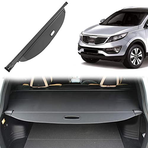 HEYCE Cubierta de Área Carga Cubierta Protección Maletero para Kia Sportage R 2010-2015 Cubierta Carga Cubierta Maletero Extensible Negra Persiana Enrollable