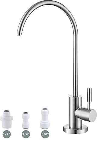 Drinking Water Tap,Easy to Install Sink Water Filter Tap,Lead-Free Reverse Osmosis Tap for Kitchen Bar Sink,Brushed Nickel SUS304 Stainless Steel