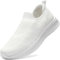 STQ Womens Trainers Slip on Shoes Arch Support Walking Shoes Breathable Ladies Sneakers Orthopedic Lightweight Standing Diabetic Purple White 8UK