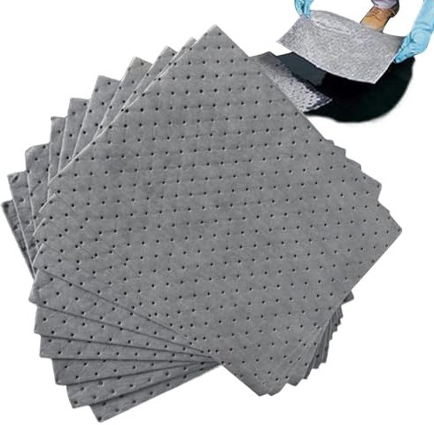 Ölabsorbierende Pads 10 Stück Schwere Ölabsorbierende Blätter, Hochsaugfähige Mikrofaser-Polypropylen-Absorptionspads, Öl-Pads Für Zuhause, Garage, Keller, Restaurant, Küche 50x40 Cm
