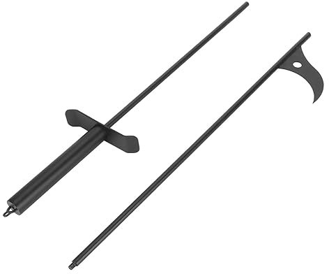 Tisonnier de foyer en acier massif antirouille de 40 pouces, tisonnier de camping robuste pour une utilisation intérieure et extérieure, foyers, poêles à bois