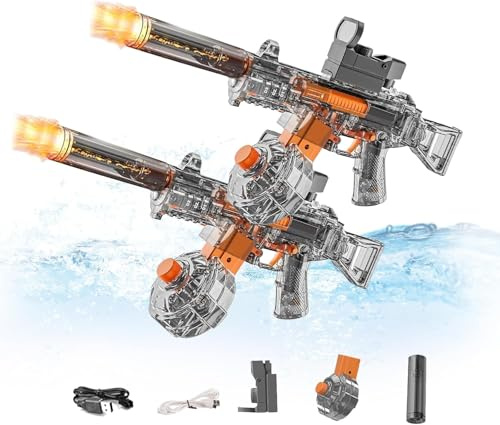 Electric Water Gun, 2025 New Automatic Water Gun, 26FT Super Powerful Pistol, Large Capacity Water Squirt Guns, Water Pistols Water Toy Guns for Summer Swimming Pool Beach Party (Grey-2pcs)