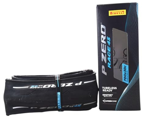 Pirelli P Zero Race TLR 4S 30-622 (700x30c) Road Bike Tire - Tubeless Ready, All-Season Performance, High Grip & Durability, Fast Rolling Bicycle Tire- SmartNet Silica Compound, w/Keychain