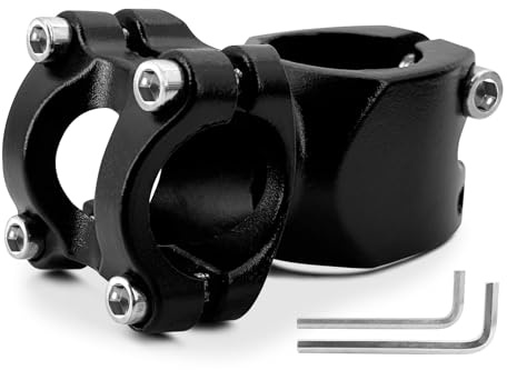 Vorbau Fahrrad 25.4mm Lenkererhöhung Lenkervorbau Fahrradlenker - Vorbau MTB Fahrrad Lenkererhöhung Aluminium Ø25,4 mm für Fahrradvorbauten 28.6mm, Lenkervorbau Geeignet für Mountainbike, Rennrad, BMX