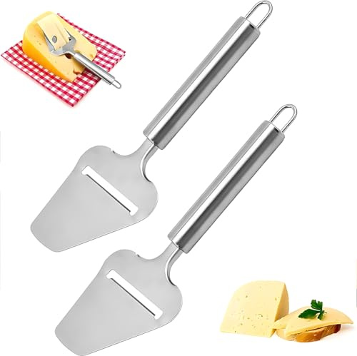 XPEX 2 Pièces Coupe Fromage, Couteau a Fromage Acier Inoxydable pour Fromage Dur et Légumes Durs,Spatule à Gâteau de Cuisson,Convient pour la Cuisine Domestique,La Salle à Manger