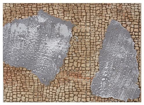 Generico Coloured Cork Panel with Mignon Stones with Plaster 33 x 25 x 1 cm