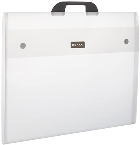 Westfolio Type G Clear Expandable Folio Carry Case Crystal A3, Paper, Carry Bag Folder, Essentials for Students Art, Artwork, School, Class, University, College, Homework, Projects