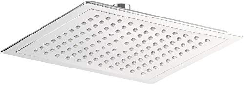 BadeStern Regenduschkopf: Verchromte Regendusche, eckiger Schwenkkopf, Kalk-Schutz-Düsen (Regenduschkopf XXL, Überkopfbrause-Duschkopf, Duschstange)