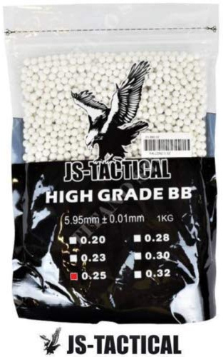 JS-TACTICAL Busta 1KG Pallini Softair 0.25G Bianchi JS-BB0.25