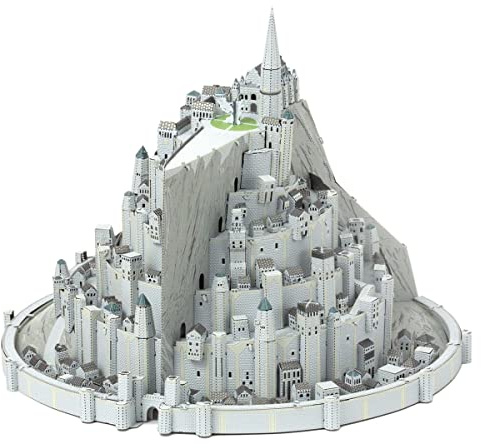 Fascinations ICX239 Metal Earth - Kit de construcción de metal con diseño de El Señor de los Anillos Minas Tirith Torre del Guardia, juego de construcción 3D cortado con láser, rompecabezas de metal