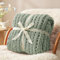 Amélie Home Chunky Knit Blanket Throw, Thick Soft Chenille Yarn Throw, Warm Handmade Rope Knot Blanket for Couch Sofa Bed, 50x60, Sage Green