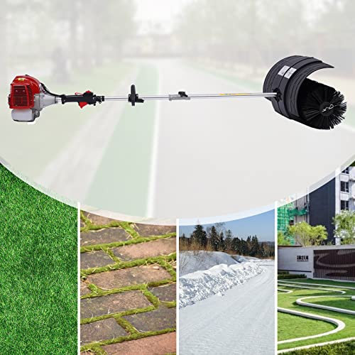 Escoba de motor de 52 cc de 2 tiempos, escoba de gasolina, quitanieves, barredora manual, quitanieves, dispositivo de limpieza de nieve, motor de gasolina, máquina de limpieza manual