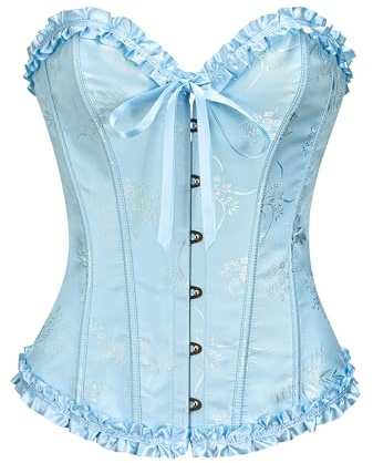 SZIVYSHI Dam överbyst älskling snörning plast ben korsett bustier topp