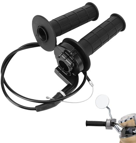 mizikuu Gasgriff Griff Kabel Set, 7/8 22mm Motorrad Gasgriff Twist Grip Kabelbaugruppe Gasgriffe Drosselbar für 50cc 90cc 110cc 125cc 140cc 150cc 200cc 250cc Pitbike Dirtbik